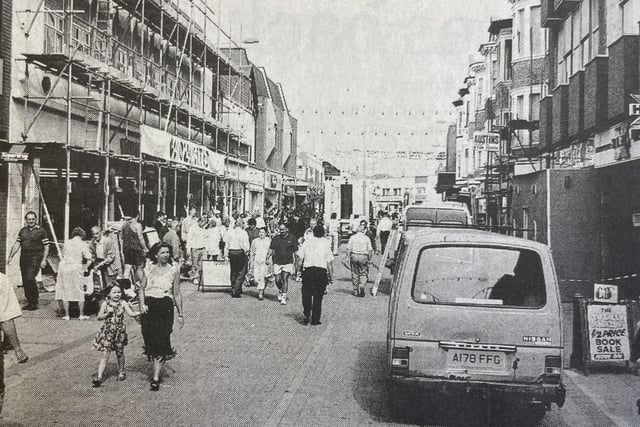 Shoppers crowded into Bognor town centre in defiance of the bombers on the following Tuesday.