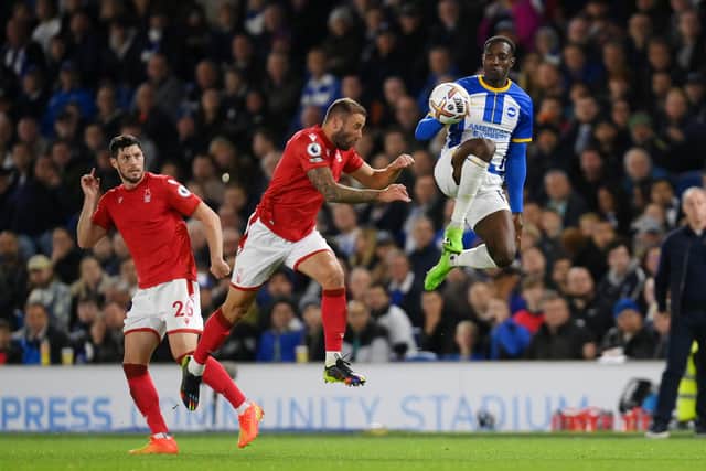 Danny Welbeck and Brighton were unable to find the net despite taking 19 shots at goal. (Photo by Mike Hewitt/Getty Images)