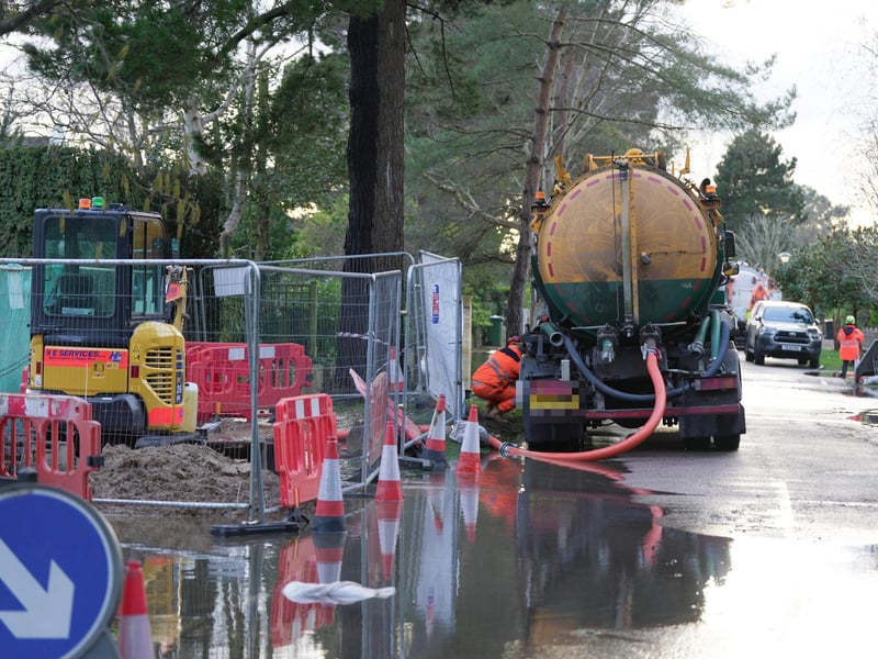 There have been reports of a flooded street at the Aldwick Bay Estate