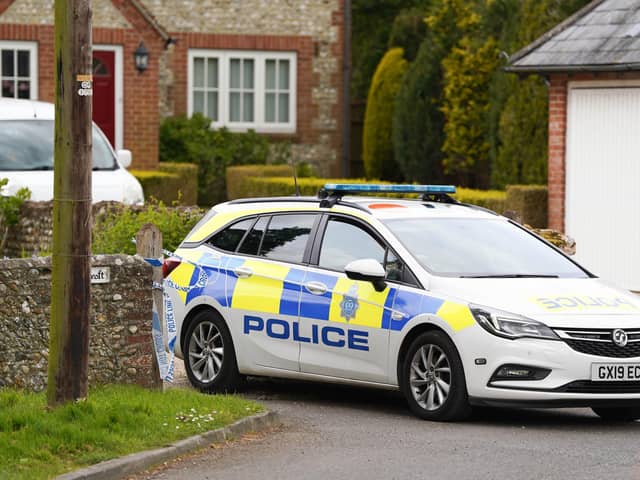 Police officers have found the body of a woman at a property in Chestnut Walk, Tangmere