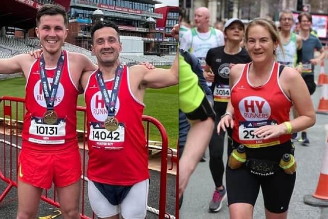 Ben, Benji and Lisa in Manchester for HY Runners