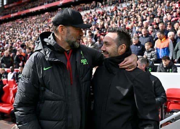 Jurgen Klopp manager of Liverpool is a huge admirer of Roberto De Zerbi