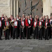 The Royal Marines Association Concert Band at Portsmouth Cathedral in 2017