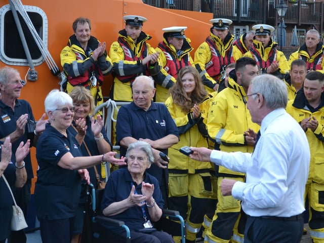 Volunteers come together at Eastbourne RNLI to celebrate 200 year anniversary