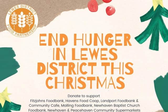 Lewes District Food Partnership is raising money to support ten community food projects to combat the growing number of people using foodbank services in the area.