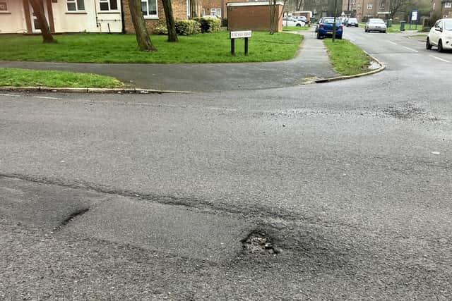 Repairs have recently been carried out to potholes in Church Road, Roffey, but others have been left
