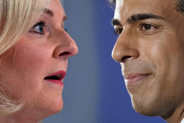 Conservative leader candidates Liz Truss (L) and Rishi Sunak (Photo by Getty Images)