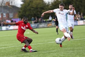 Action from Worthing's home loss to Taunton Town in National League South