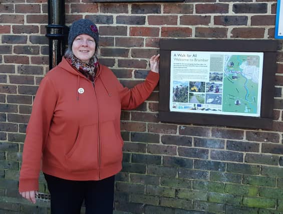 This walk along the River Adur at Bramber is part of reporter Elaine Hammond's new series of West Sussex walks, using photos and video to guide you