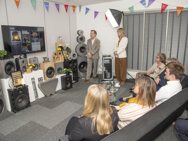 Flare talks guests through the Lancing company's fascinating journey, from loudspeakers to all things audio