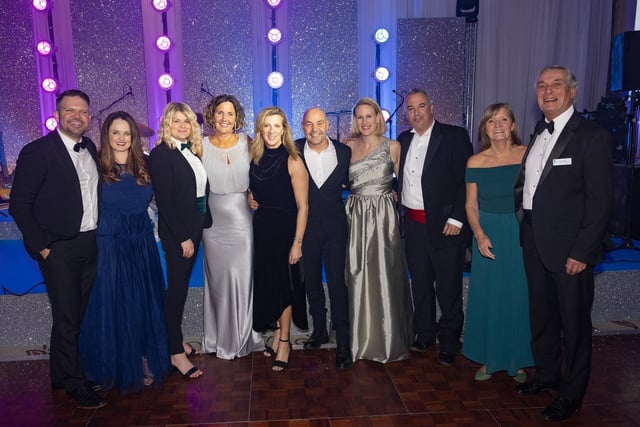 Kenny and Lucy Tutt, community team leader Leanne Asling, director of children's services Anna Jones, vice-president Sally Gunnell, Jon Bigg, Fiona and Ed Butler, Frances and Mike Rymer at The Snowman at The Grand