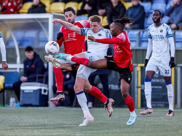 Action from Eastbourne Borough's 2-1 Boxing Day win at Havant and Waterlooville in National League South
