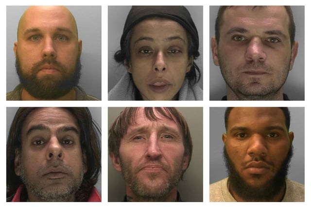 Some of the criminals locked up in Sussex in May. Pictures courtesy of Sussex Police