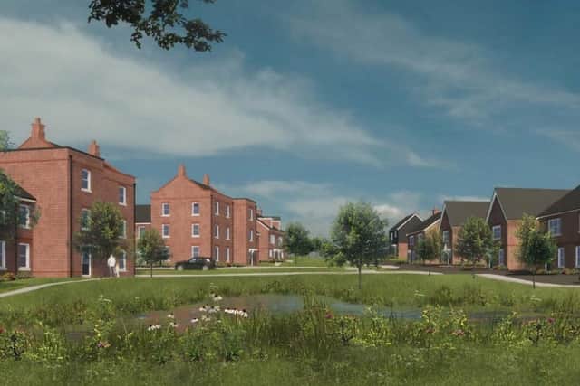 A view of the Green Heart area looking east. Picture by Omega Architects via Mid Sussex District Council planning portal