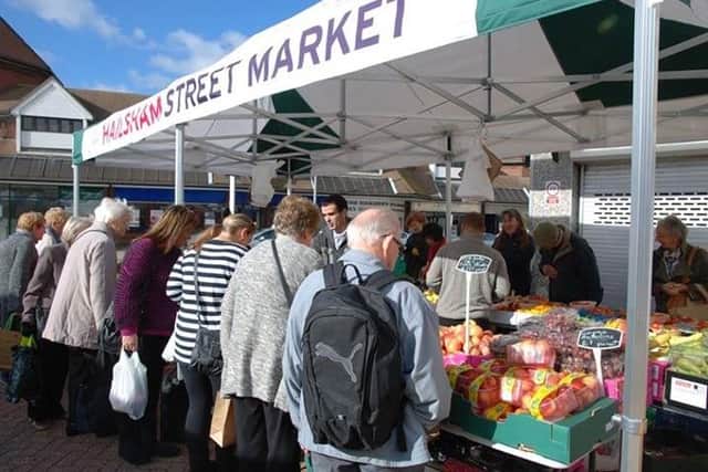 Street market events in Hailsham town centre
