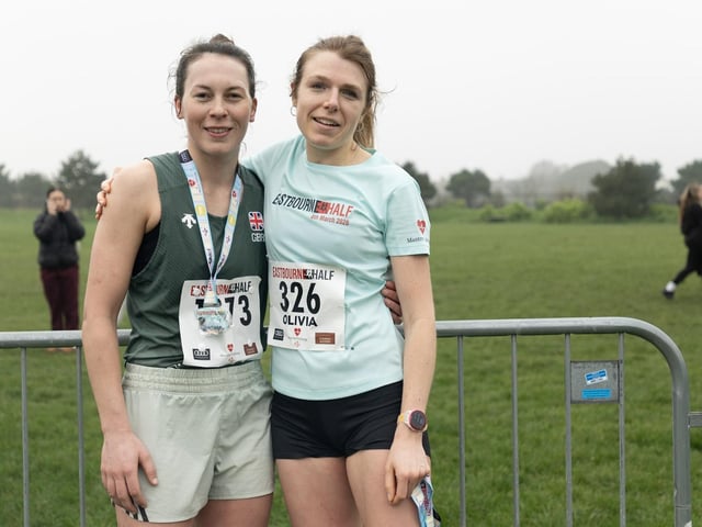 Medals, top 3s, sponsors and a variety from the course of this year's Eastbourne Half Marathon