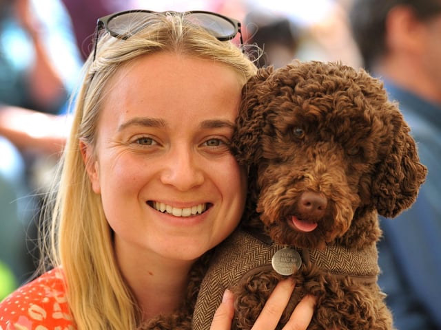 Georgia Whitehead and Olive. Saturday at Goodwoof 2023. Pic S Robards SR2305201