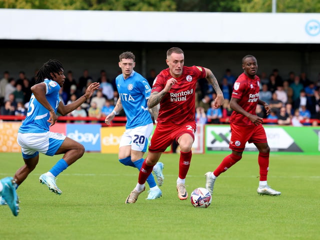 Crawley Town drew 1-1 with Stockport County in their League One encounter at the Broadfield Stadium. Stephen Lawrence/Telephoto Images was there to catch the action