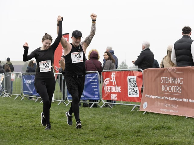 Medals, top 3s, sponsors and a variety from the course of this year's Eastbourne Half Marathon