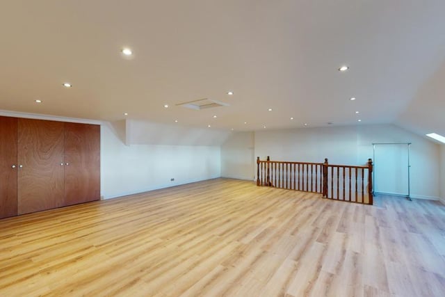 The huge attic space could be used as another bedroom or a family room.