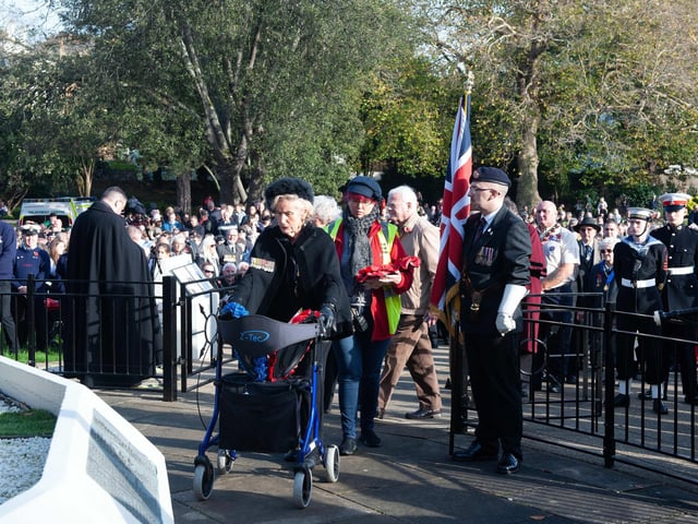 Hastings Remembrance service in Alexandra Park. Photo by Frank Copper