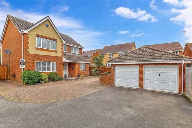 This four-bedroom property offers spacious and versatile accommodation and the agents say it is a fantastic house, close to local shops and good schools.
