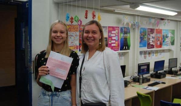 Irina joined Steyning Grammar School from Ukraine and worked  hard to achieve an excellent set of GCSE results. She will be continuing her studies into the sixth form. Photo contributed