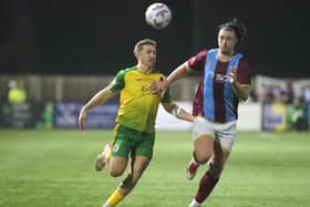 Action from last season's FA Trophy second round clash between Horsham and Farnham Town at the Fusion Aviation Community Stadium. The Hornets ran out 2-0 winners thanks to second half goals from Greg Luer and Charlie Hester-Cook (pictured). Picture by John Lines