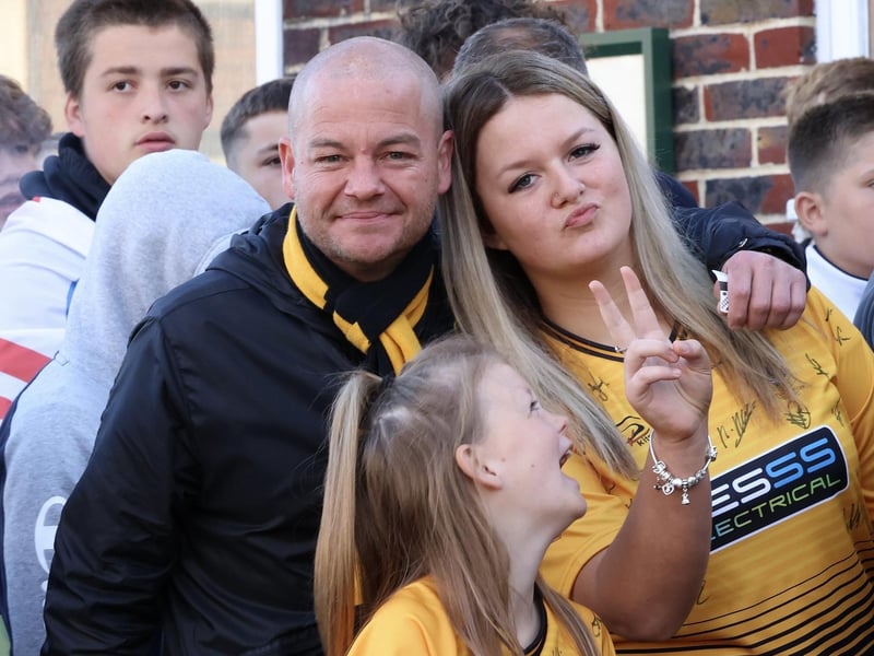 Littlehampton Town fans and players at Wembley for the FA Vase final
