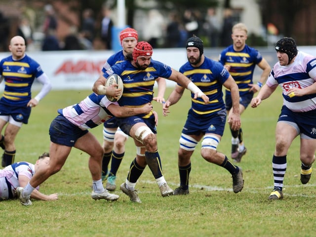 Action from Worthing Raiders' win over Westcombe Park at Roundstone Lane