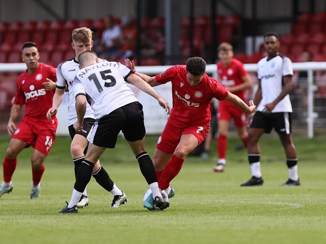 Action from Worthing's win at Dover in National League South