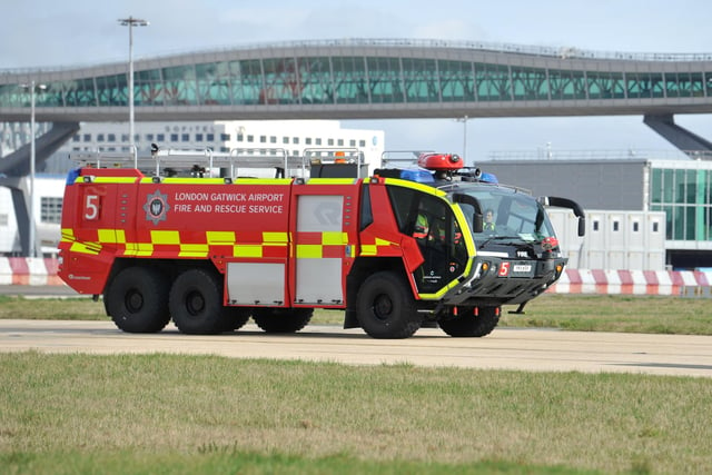 Hydrotreated Vegetable Oil is now being used in Gatwick Airport Fire and Rescue service vehicles. SR24022701 Pic SR Staff/Nationalworld