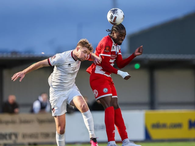 Action from Eastbourne Borough's 0-0 draw at Truro City