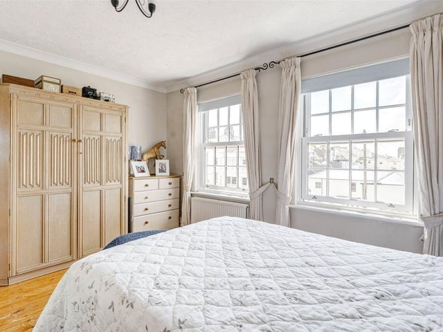 The main bedroom has spectacular sea views