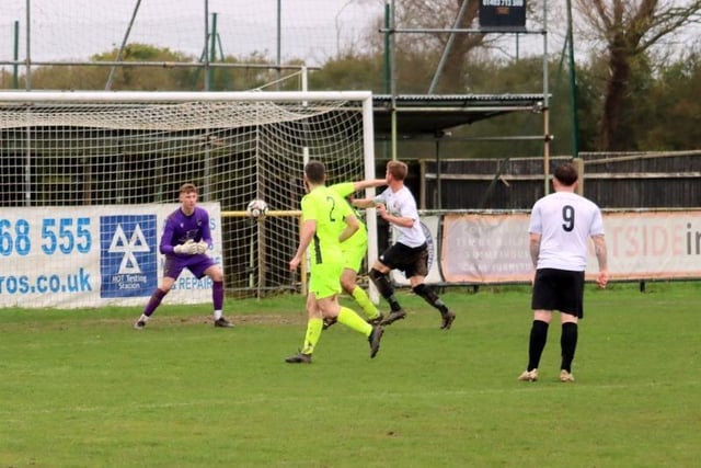 Action between Pagham and Bexhill Utd in the SCFL premier