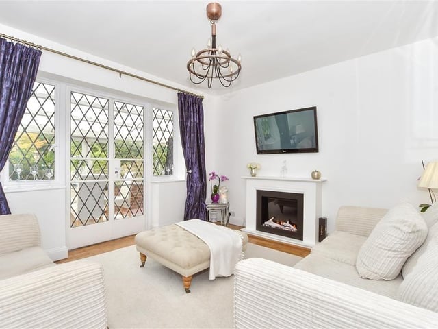 The stunning older-style home has three bedrooms and two bathrooms. It has come on the market with Cubitt & West priced at £825,000