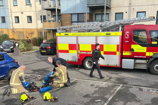 Emergency services called to fire at Eastbourne home