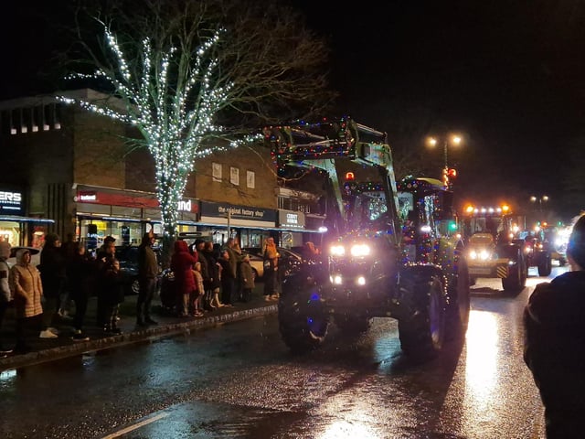The Arundel Illuminated Tractor Run 2025 in Rustington, which it was visiting for the first time
