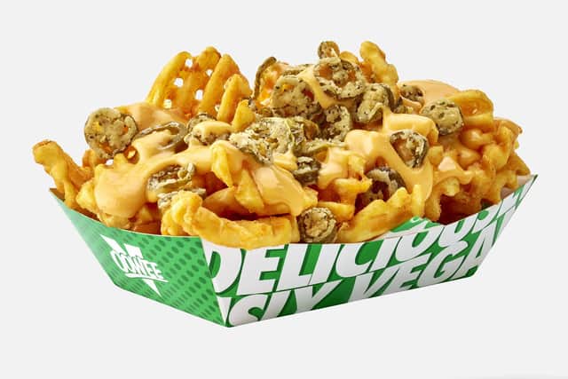 Jalapeno cheese waffle fries at Oowee
