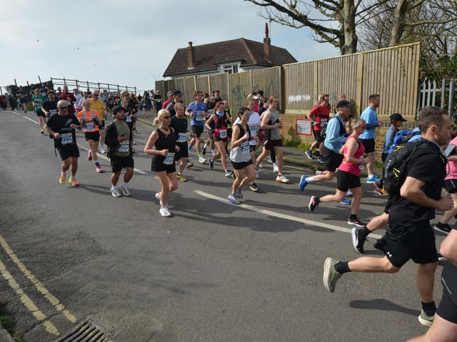 Action in the 2026 Hastings Half Marathon