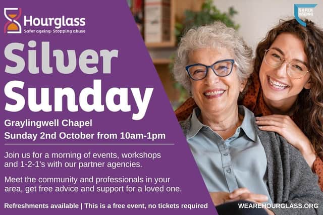 Hourglass, Previously Action on elder abuse, are hosting a Silver Sunday event in Chichester on Sunday October 2.
