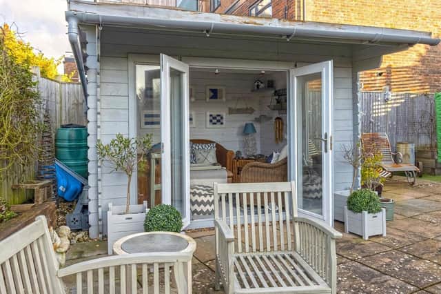 This summer house, in the garden of a property in Marine Crescent, Goring, offers a great outdoor space