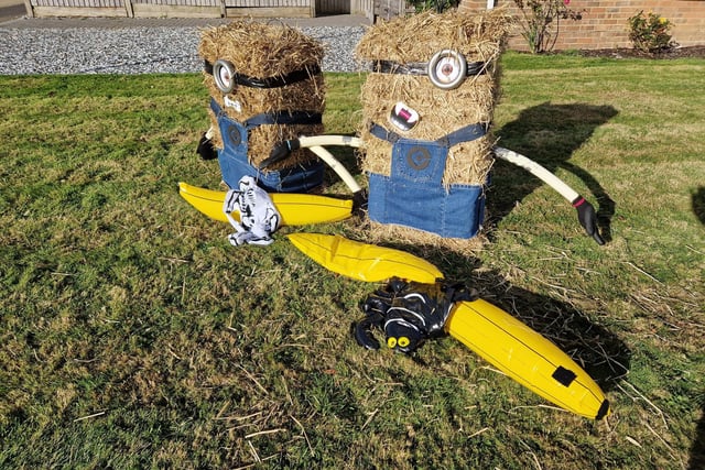 Some of the 77 scarecrows created by villagers for Ferring Scarecrow Festival 2023, running from October 21 to 29 to raise money for  Ferring Girlguiding