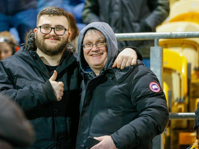 Mansfield Town fans ahead of the 2-1 win over Exeter City.