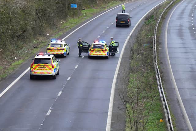 A van driver died at the scene of a collision on the A27, near Chichester, the police have confirmed. Photo: Sussex News and Pictures