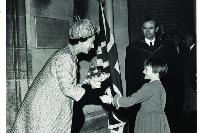 Her Majesty the Queen visits Eastbourne College in 1966
