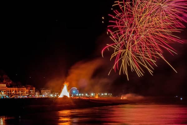 Hastings bonfire and fireworks. Pics by brian Bailey
