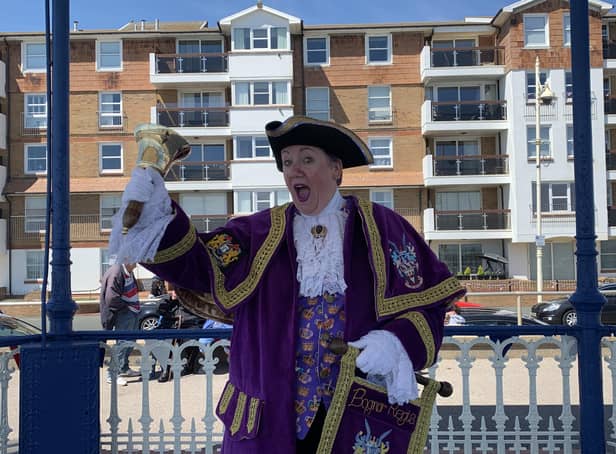 Town crier Jane Smith was one of several guests on Farage's show