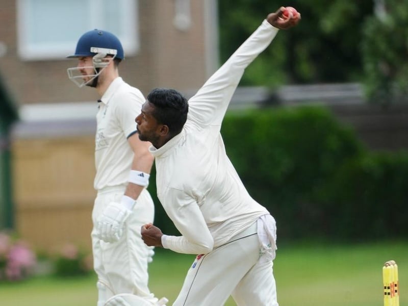 Action between Littlehampton CC and Slinfold CC in Division 3 West of the Sussex Cricket League