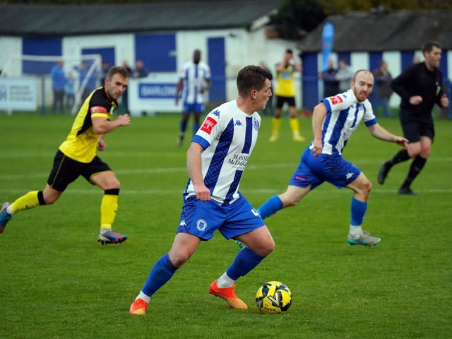 Match action from Saturday's drawn West Sussex derby between Haywards Heath Town and Chichester City in the Isthmian South East